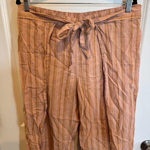 🌿 Patagonia Hemp/Tencel Striped Wide-Leg Pants • Size L - Picture 3 of 5